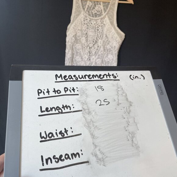 Miss Me Womens White Lace Sleeveless Tank Top M sheer summer top casual floral - Picture 6 of 8